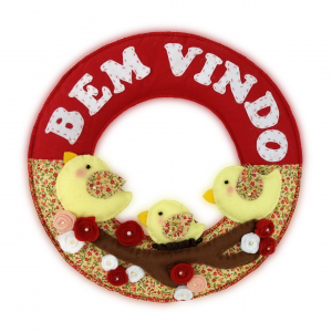 Guirlanda Boas Vindas com Passarinho